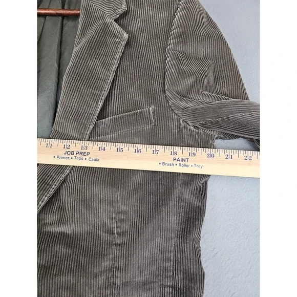 Vintage Levi's Blazer Men's 40L Gray Sport Classics Elbow Pads Preppy Western - Picture 3 of 10